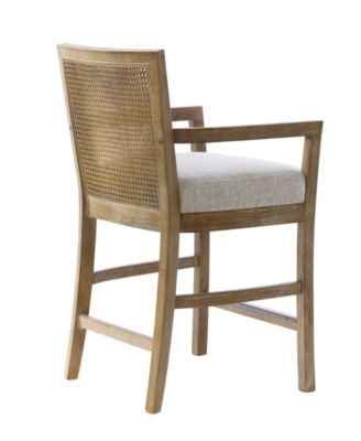 Diedra 23" Solid Wood Cane Back Counter Stool