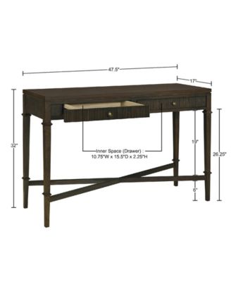 Martha Stewart Kenna 47.5" Fluted 2-Drawer Wood Storage Console Table