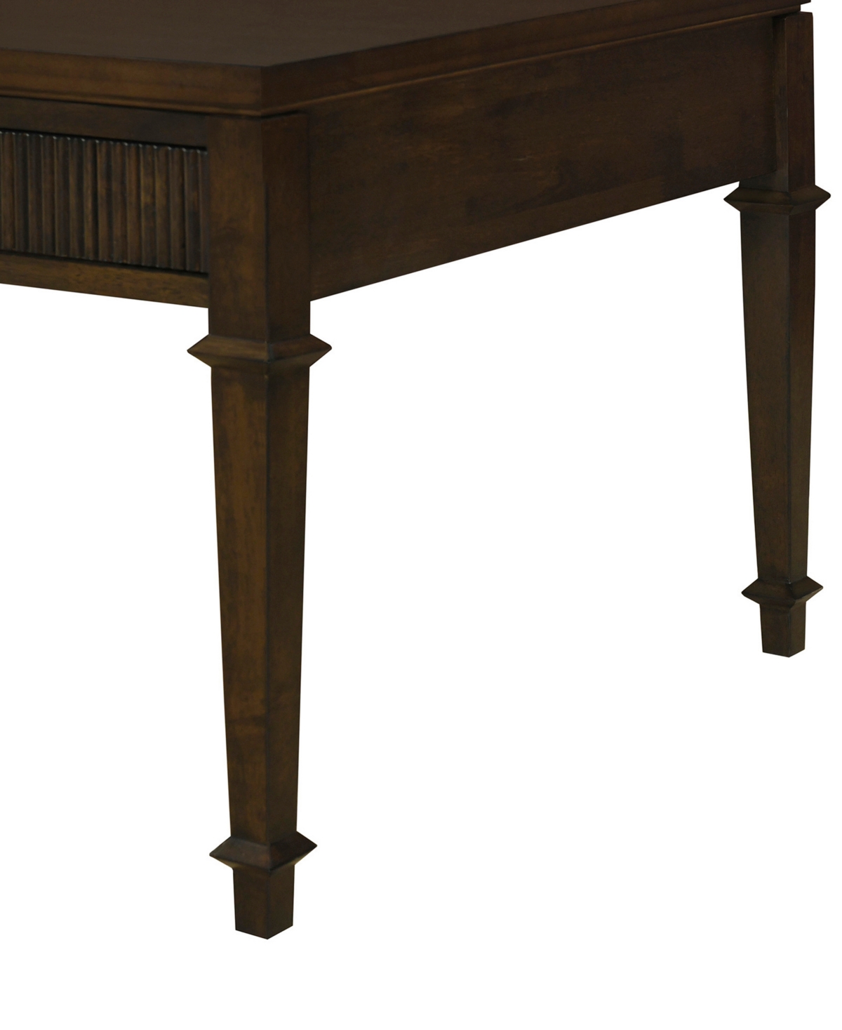 Martha Stewart Collection Martha Stewart Kenna 44" Fluted 2-drawer Wood Coffee Table In Brown