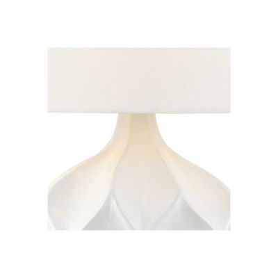 Dobbs Modern Mid Century Accent Table Lamp 22 1/2" High White Glaze Geometric Ceramic Oval Shade for Bedroom Living Room Bedside Office