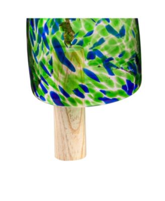 Art Glass Speckle Turquoise Bell Chime