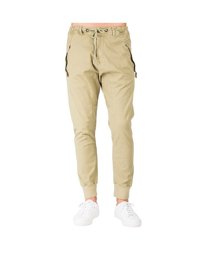 Level 7 Men's Premium Stretch Twill Jogger Pant Drop Crotch Zipper ...