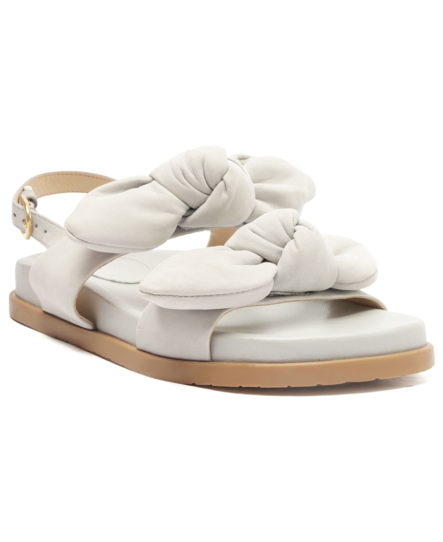 Женские сандалии Arezzo Melody Bow Footbed, цвет: Синий кожаный — фото 1