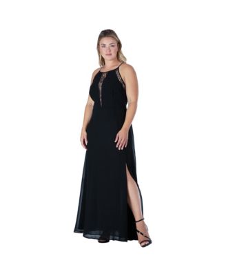 Women's Plus Size Lace Detailed Sleeveless Maxi Dress - Macy's