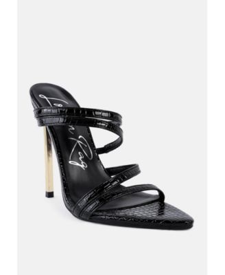 New Affair Croc Strappy High Heel Sandals Women