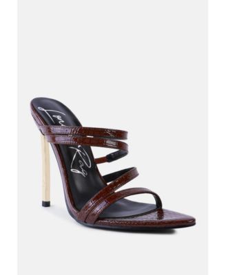 New Affair Croc Strappy High Heel Sandals Women