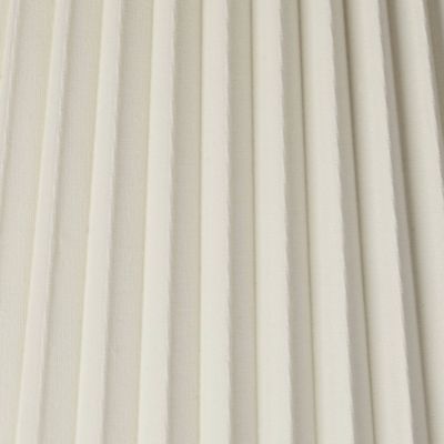 Set of 2 Pleated Empire Lamp Shades Ivory Large 10" Top x 17" Bottom x 14.75" High Spider with Harp and Finial Fitting