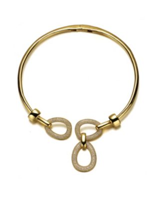 Rachel Glauber 14K Gold Plated Triple Mesh Open Collar  display picture 1
