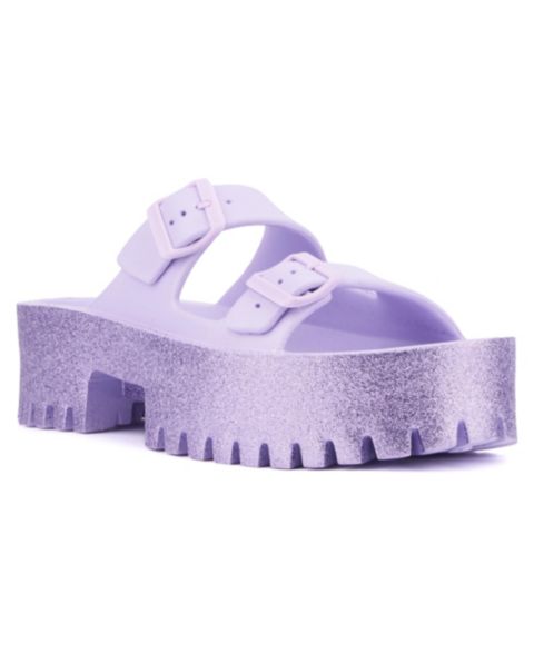 Женские сандалии Olivia Miller Sparkles Slide, цвет: Лавандовый