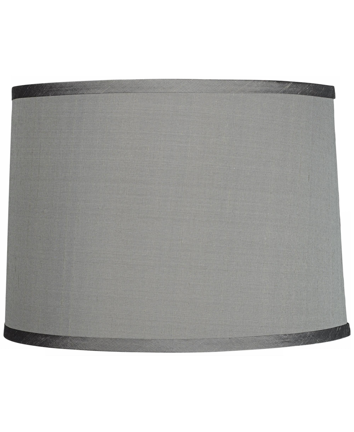 Springcrest Platinum Gray Medium Dupioni Silk Lamp Shade 13" Top X 14" Bottom X 10" Slant X 10" High (spider) Re In Grey