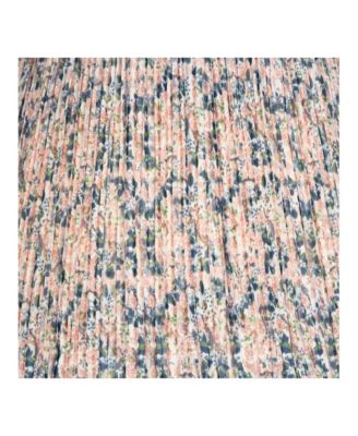 Collection Hardback Shirred Empire Lamp Shade Pink Blue Floral Medium 8" Top x 13" Bottom x 11" Slant Spider with Harp and Finial Fitting