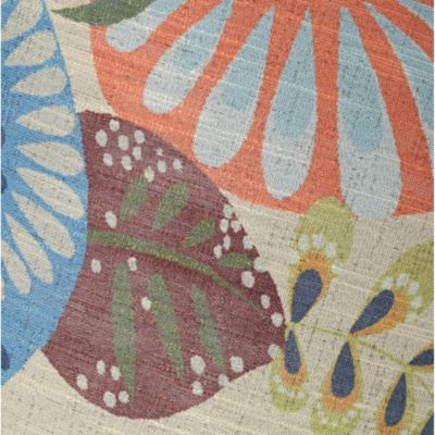 Collection Set of 2 Drum Lamp Shades Multi Color Tropic Floral Medium 14" Top x 16" Bottom x 11" Slant Spider with Harp and Finial Fitting