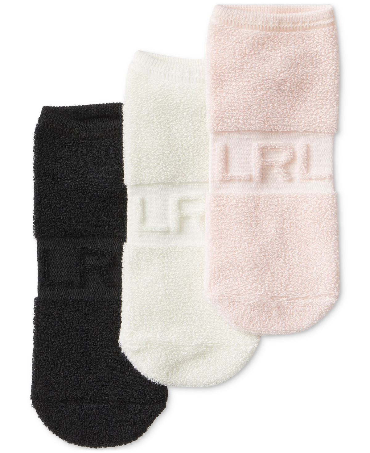 Lauren Ralph Lauren Women's 3-pk. Reverse Terry Low-cut Socks In Multi