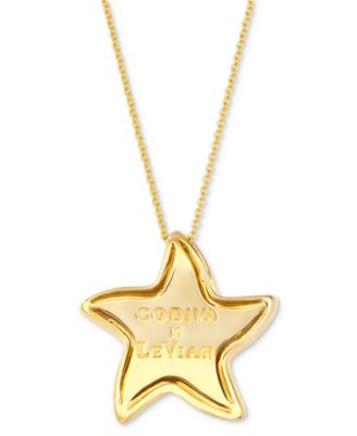 GODIVA x Le Vian&reg; Chocolate Diamond & Nude Diamond Star Adjustable 20" Pendant Necklace (1 ct. t.w.) in 14k Gold