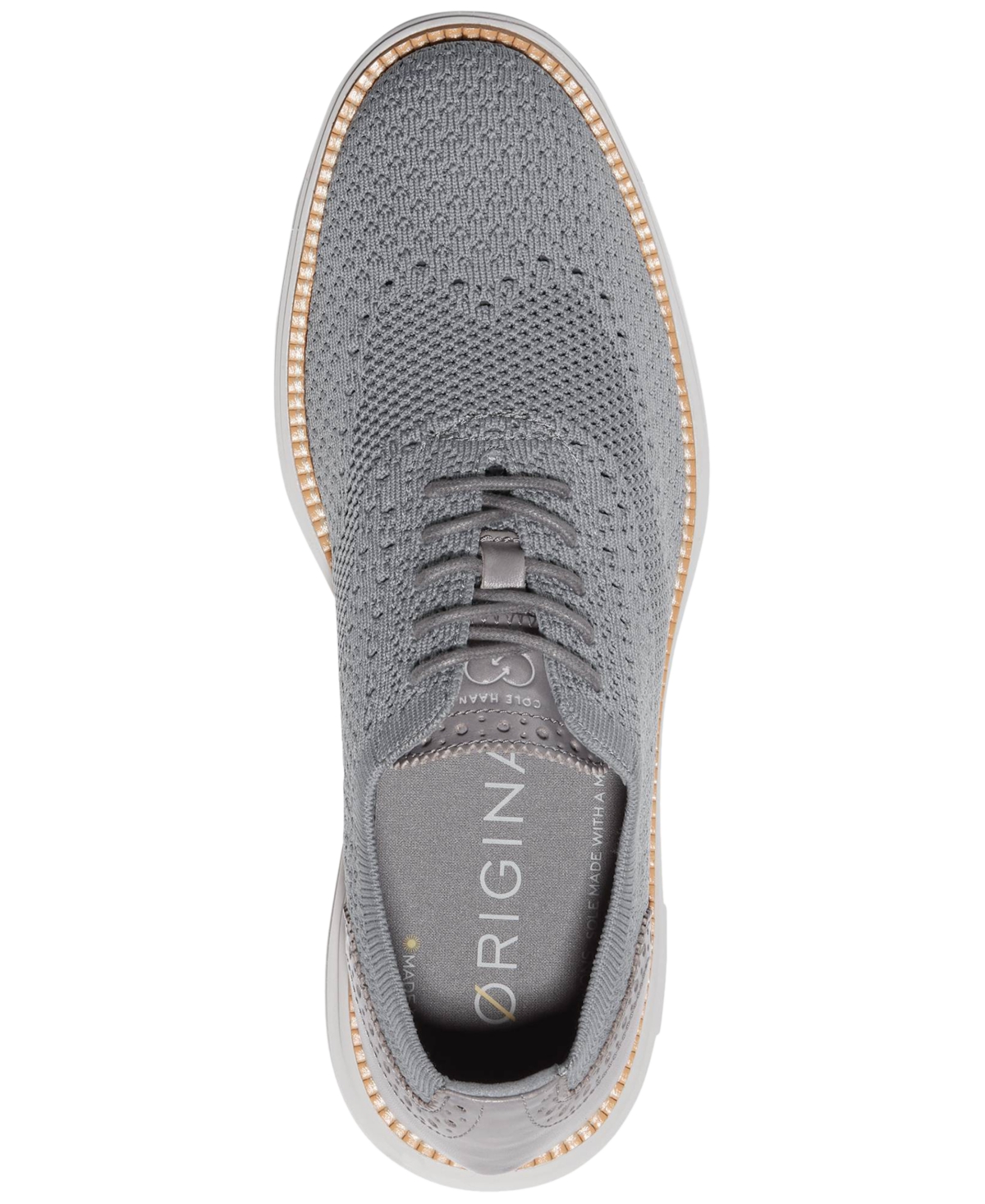 Cole Haan Men's riginalGrand Remastered Stitchlite Lace-Up Wingtip Oxford Sneakers -/ Microchip