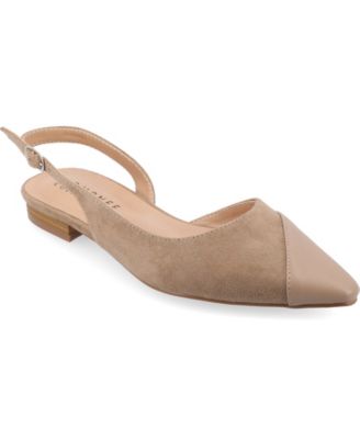 Journee Collection - Collection Women's Daphnne Slingback Pointed Cap Toe Flats