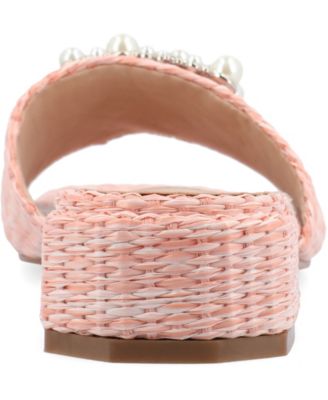 Women's Justina Ornamented Raffia Slide Sandals