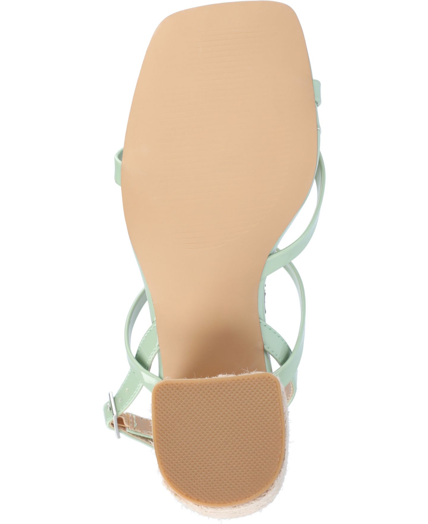 Женские сандалии Journee Collection Olivina Espadrille Block Heel Strappy, цвет: Шалфейный — фото 5