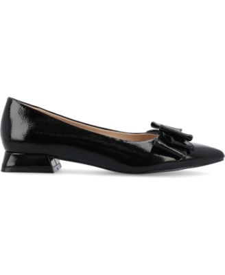 Women's Ophelia Bow Low Block Heel Dress Flats