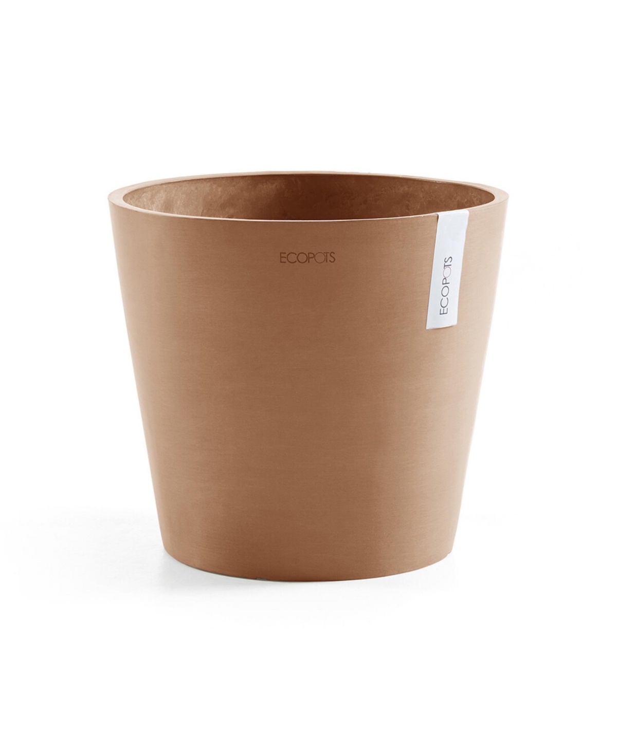 Eco pots Amsterdam Modern Round Indoor and Outdoor Planter, 10in - Terracotta