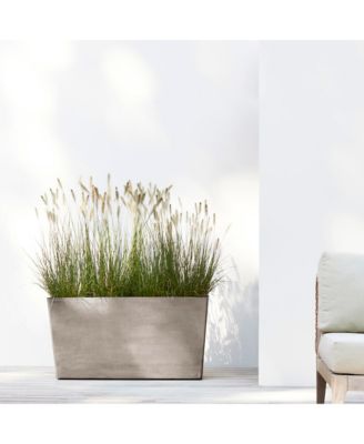 Paris Durable Modern Plastic Rectangular Planter, 23.5in