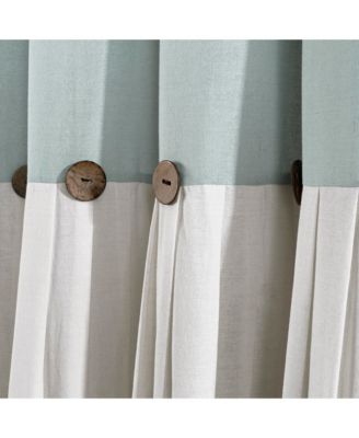 Linen Button Window Curtain - Single Panel  - Rustic and Modern Farmhouse Curtains