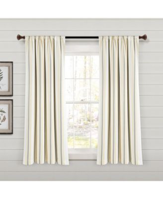 Farmhouse Stripe Yarn Dyed Eco-Friendly Recycled Cotton Window Curtain Panels