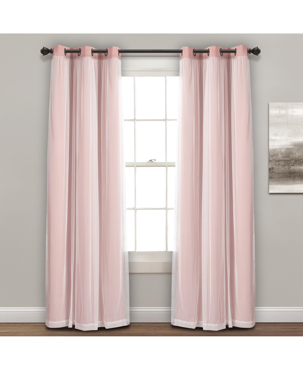 Grommet Sheer Panels With Insulated Blackout Lining