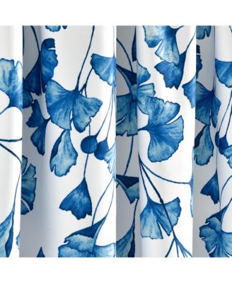 Farmhouse Ginkgo Leaf Light Filtering Window Curtain Panels