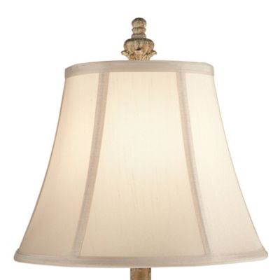 Elize Traditional French Country Style Vintage like  White Washed Candlestick Table Lamps 26.5" High Set of 2 Bell Shade for Living Room Bedroom House Bedside Nightstand Home Office - Regency Hill