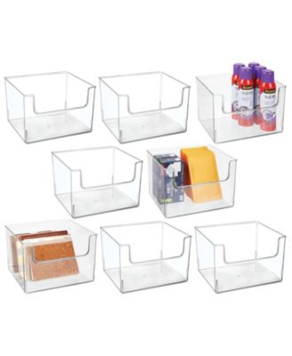 mDesign Office Plastic Storage Organizer Bin with Open Dip Front, 8 ...