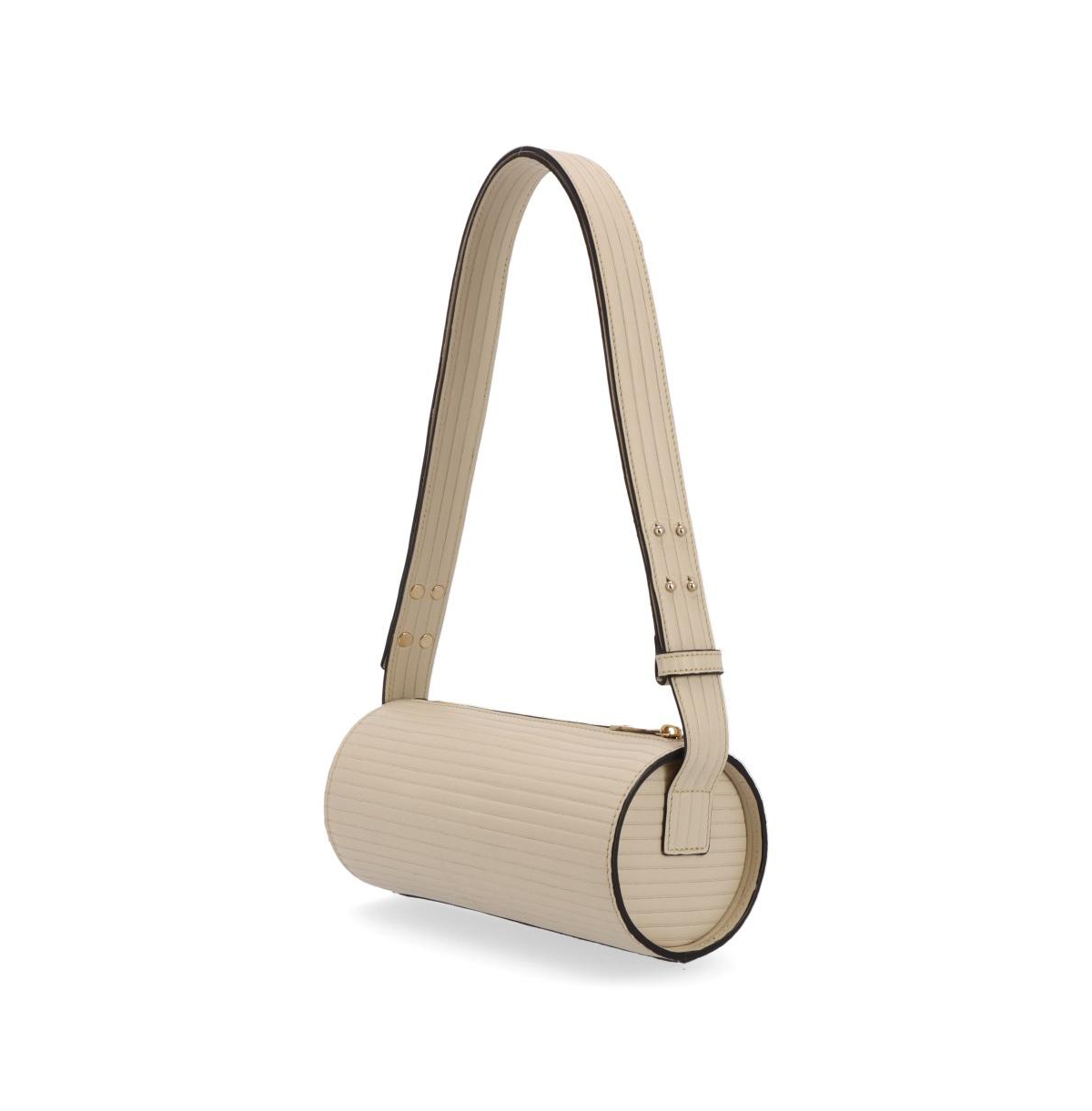 Women's The I Pleated Leather Shoulder Bag - Cream
