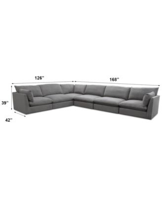CLOSEOUT! Marsten 168" 6-Pc. Fabric Sectional, Created for Macy's