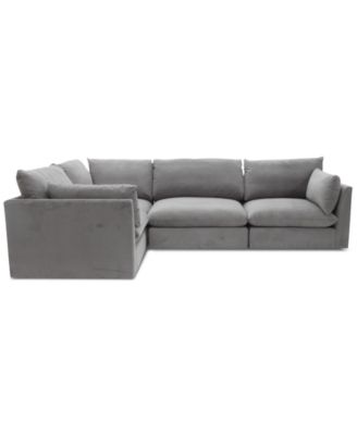 CLOSEOUT! Marsten 126" 4-Pc. Fabric Sectional Sofa, Created for Macy's