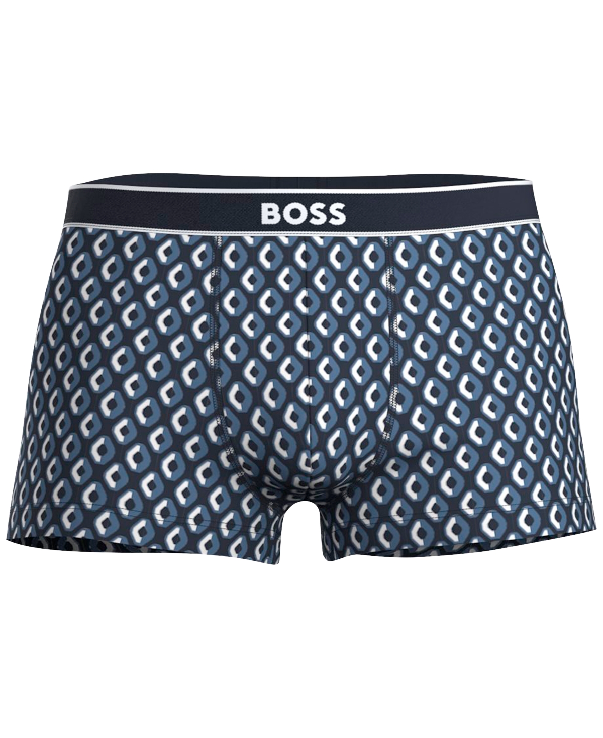 Boss by Hugo Boss Men's Single Printed Trunk Underwear - Blue