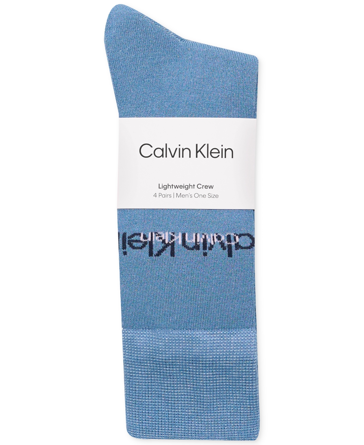 Shop Calvin Klein Men's Crew Length Cushioned Dress Socks, Assorted Patterns, Pack Of 4 In Blue Multi