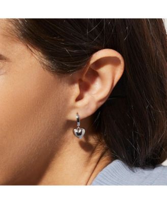 Puffed Heart Hoops - Jessica