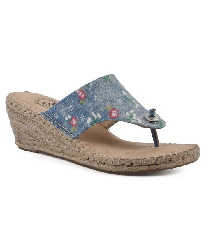 White mountain beachball on sale espadrille wedge sandal