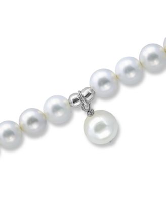 White Shell Pearl Charm Drop with White Shell Pearl Stretch Bracelet
