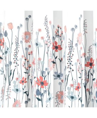 Clarissa Floral Light Filtering Window Curtain Panels