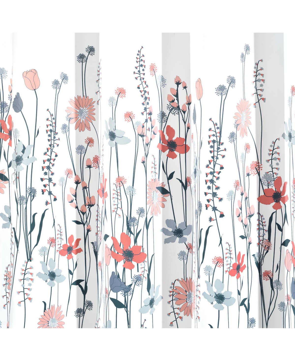 Clarissa Floral Light Filtering Window Curtain Panels