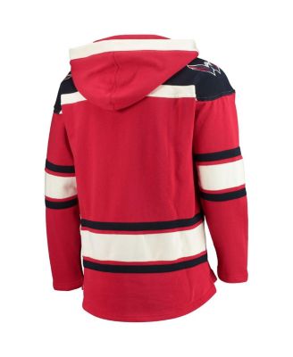 Men's Red Washington Capitals Superior Lacer Pullover Hoodie