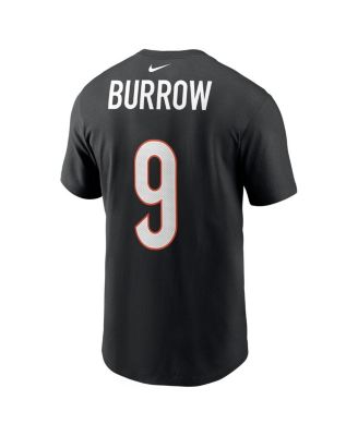 Men's Joe Burrow Black Cincinnati Bengals Player Name Number T-shirt