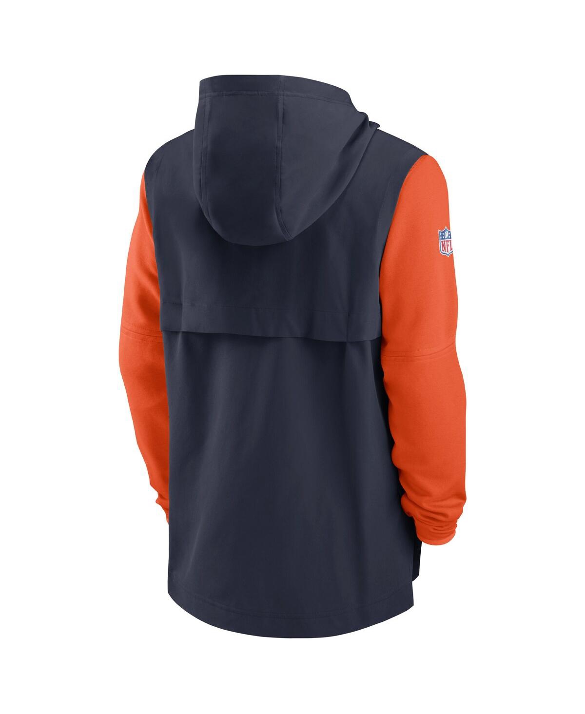 Men's Nike Orange Chicago Bears Sideline Player Quarter-Zip Hoodie - Orange