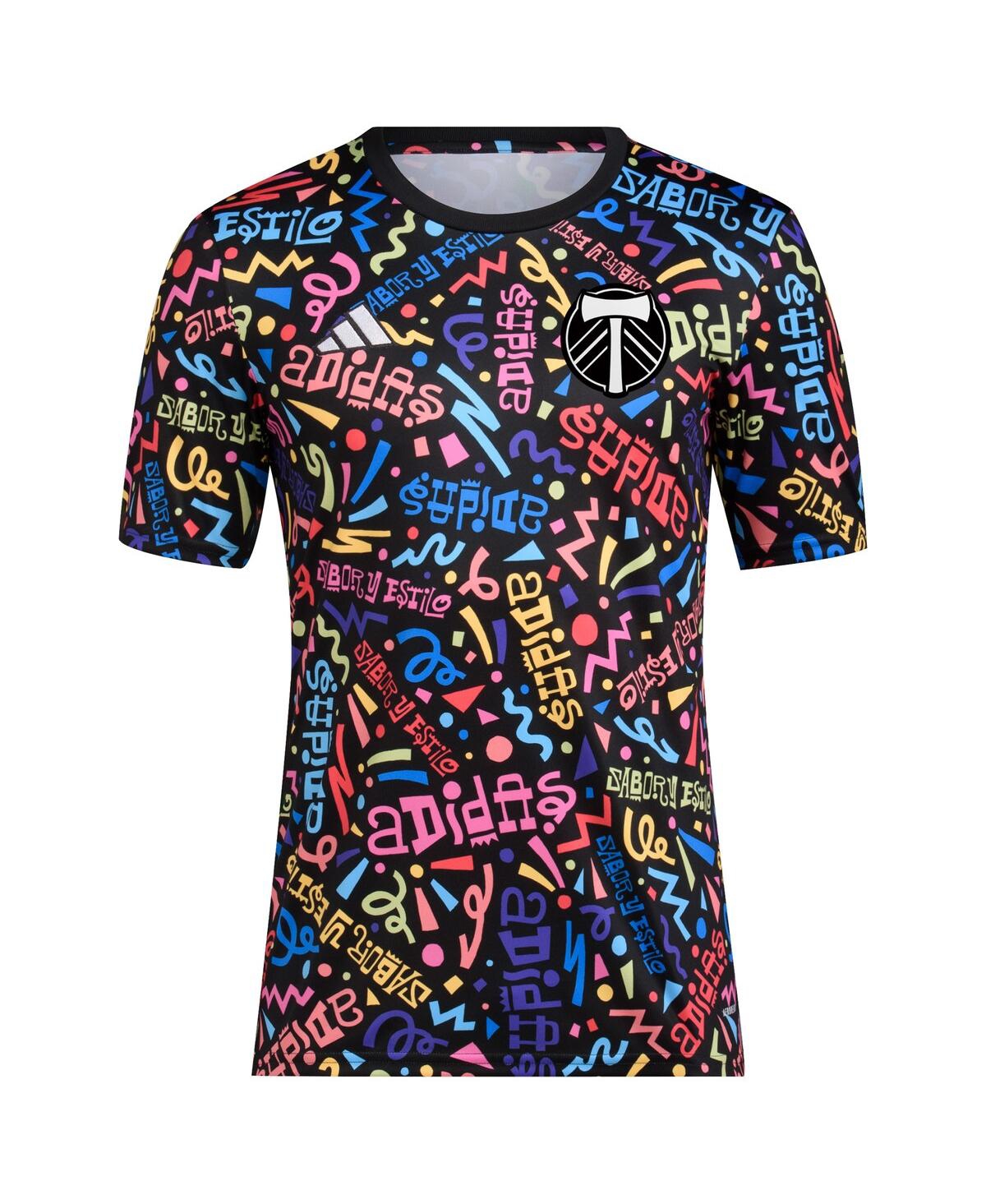 Men's adidasPortland Timbers 2023 Hispanic Heritage Pre-Match Top - Black