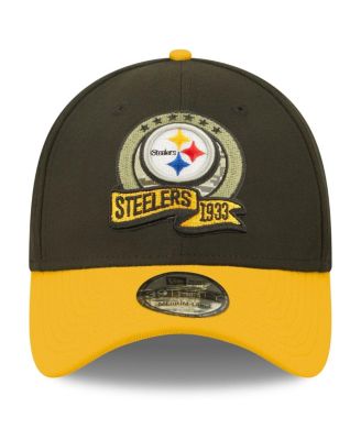 Men's Black, Yellow Pittsburgh Steelers 2022 Salute To Service 39THIRTY Flex Hat