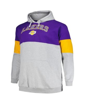 Men's Purple, Gold Los Angeles Lakers Big and Tall Pullover Hoodie