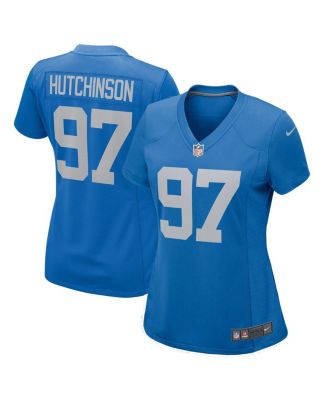 Nike Women's Aidan Hutchinson Blue Detroit Lions Player Jersey - Macy's