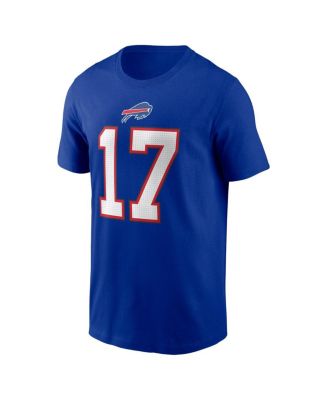 Men's Josh Allen Royal Buffalo Bills Player Name and Number T-shirt