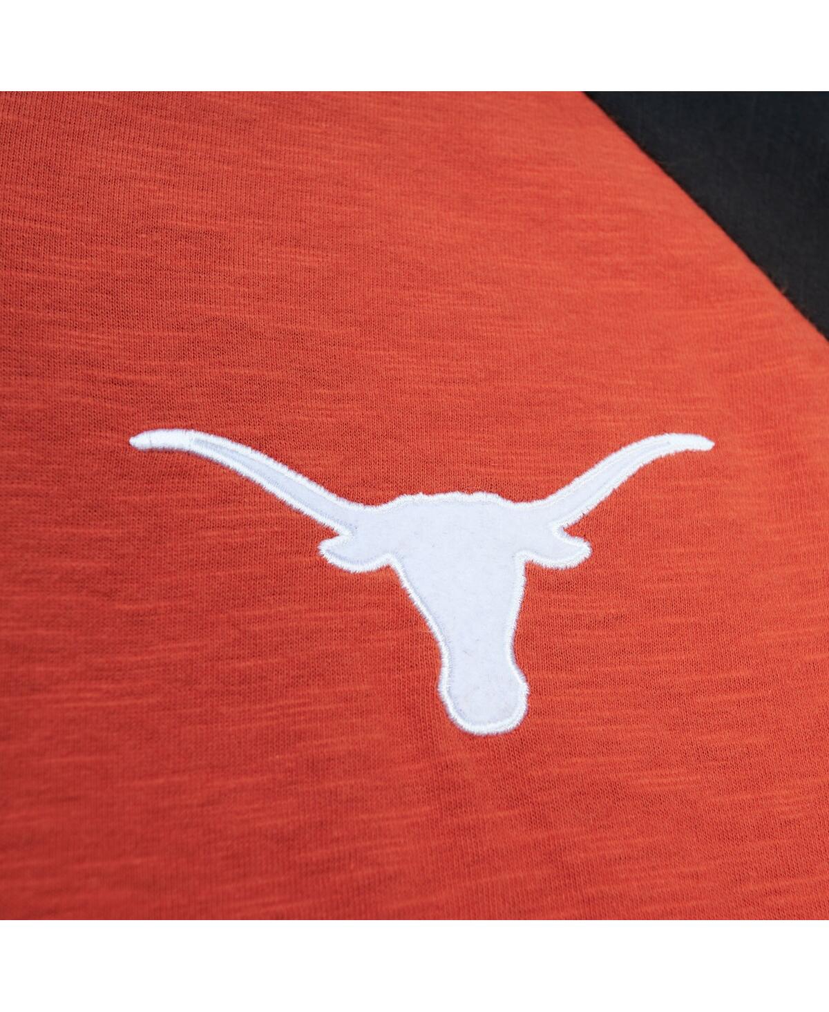 Men's Mitchell & NessTexas Longhorns Legendary Slub Raglan Long Sleeve T-shirt - Orange